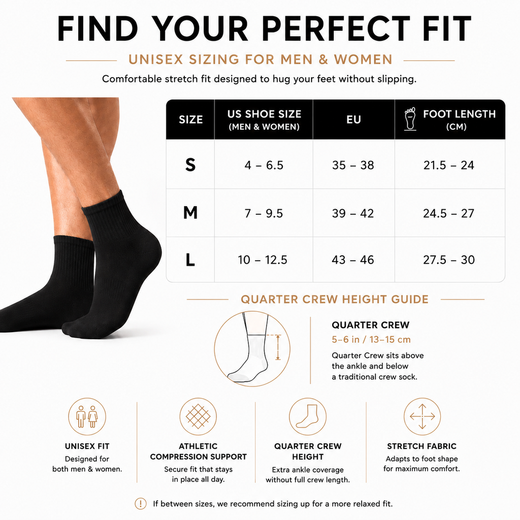 DQ FITNESS ON Crew Athletic Socks
