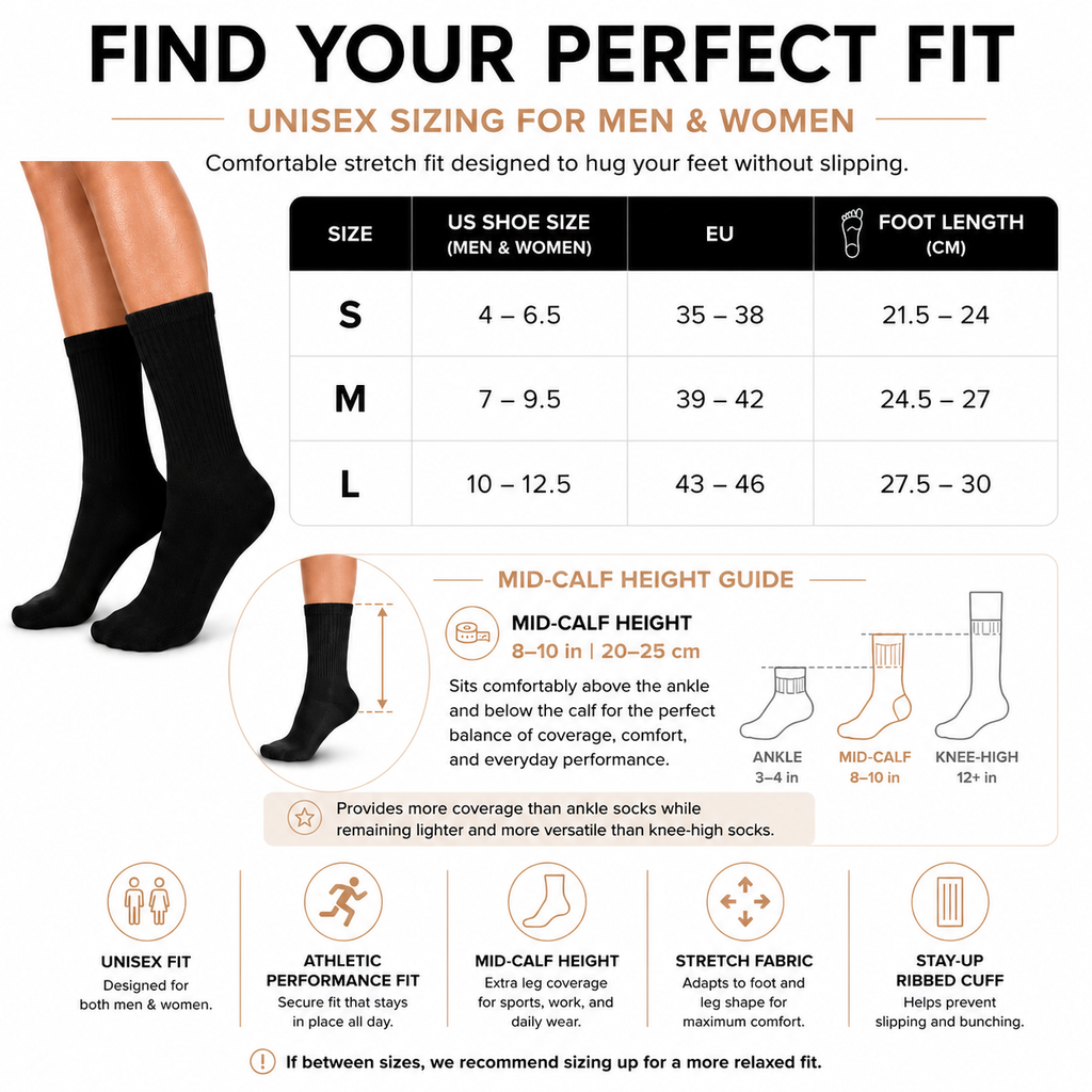DQ FITNESS ON Performance Mid Calf-High Socks