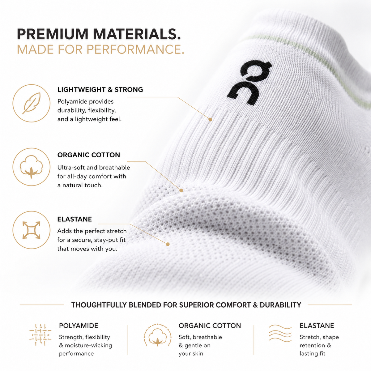 DQ FITNESS ON Low Cut Sock