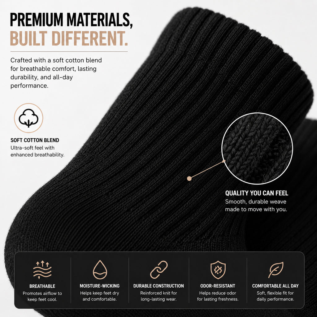 DQ FITNESS ON Crew Athletic Socks