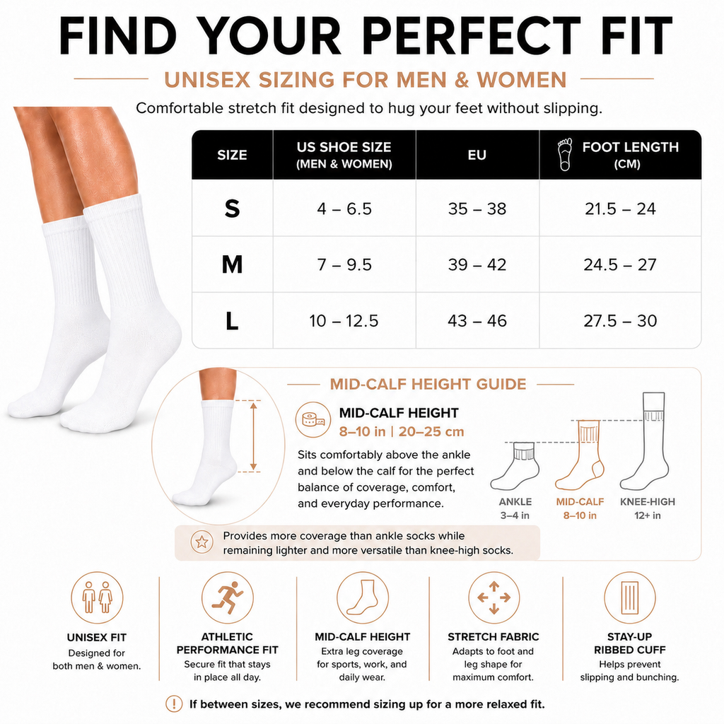 DQ FITNESS ON Performance Mid Calf-High Socks